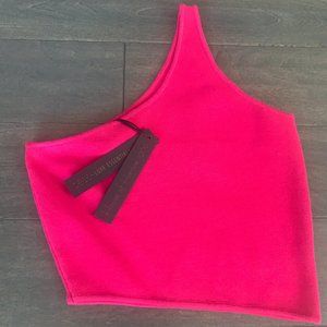 House of Harlow 1960 Luxe Essentials  | one shoulder asymmetrical crop top